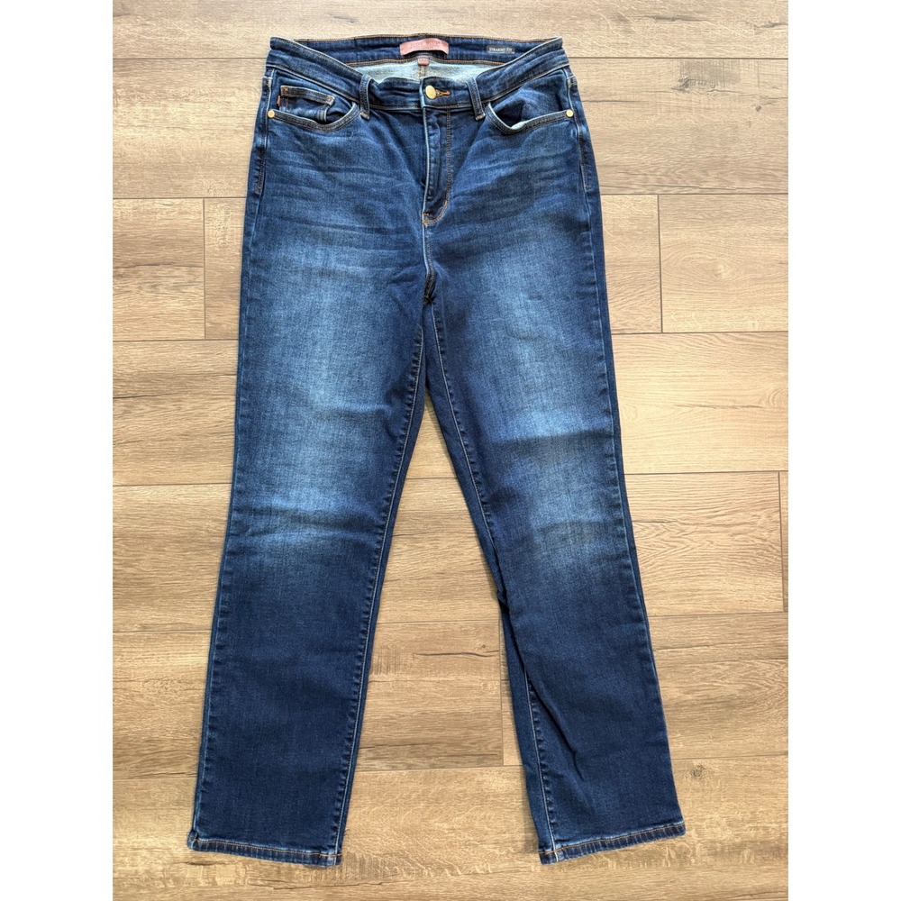 Judy‎ Blue Straight Fit High Rise Dark Wash Jeans Size 13/31 Blue JB82631DK